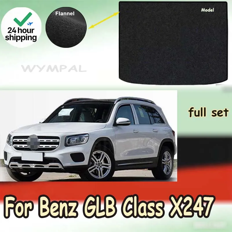 

ECOAUTO Rear Trunk Mat For Benz GLB Class X247 2019-2024 Boot Cargo Floor Carpet Pads