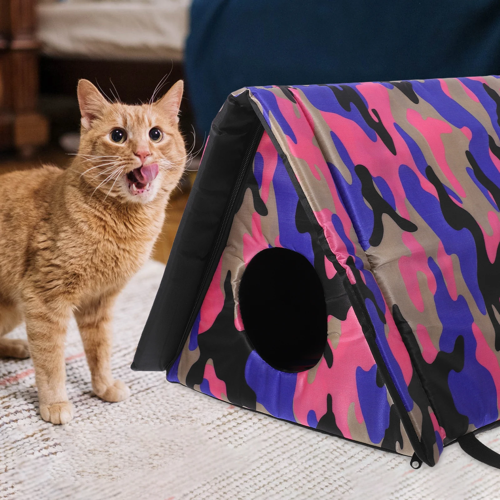 

Outdoor Cat for Cats Pets Cathouses Weatherproof Insulated Cloth Hideout
