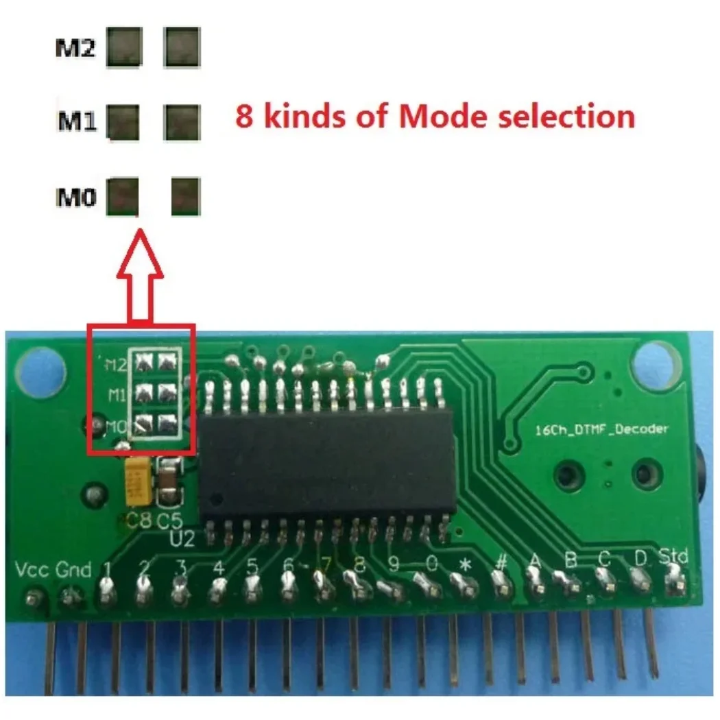 16 CH DTMF MT8870 Audio Decoder Phone Voice Decoding Controller For Smart Home Automation Relay Module