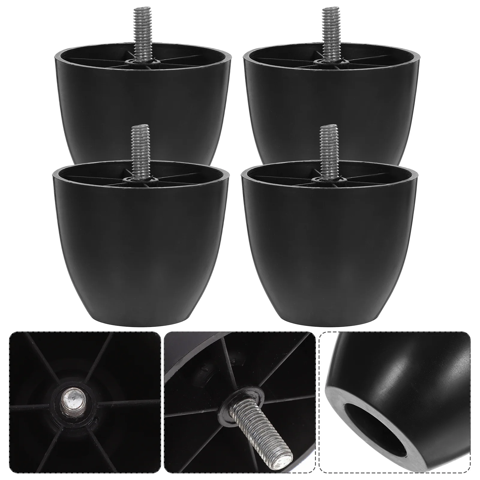 4 Pcs Floor Mat Round Sofa Legs Chair Foot Rest Desk Zinc Alloy Small Furniture