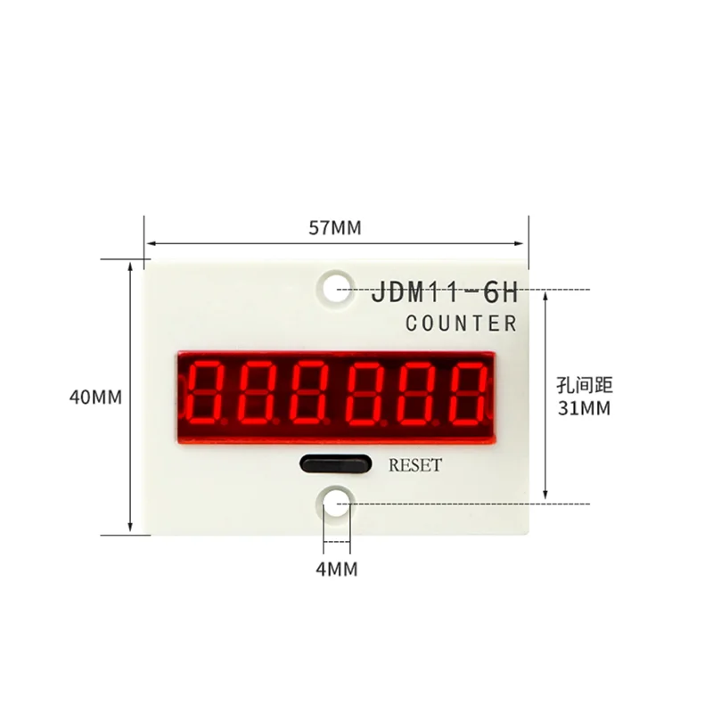 JDM11-6H-digital electronic counter signal input contact, 4-pin, relay JDM11, output counter, AC 220V, 110V, 380V, 36V, 24V,12V