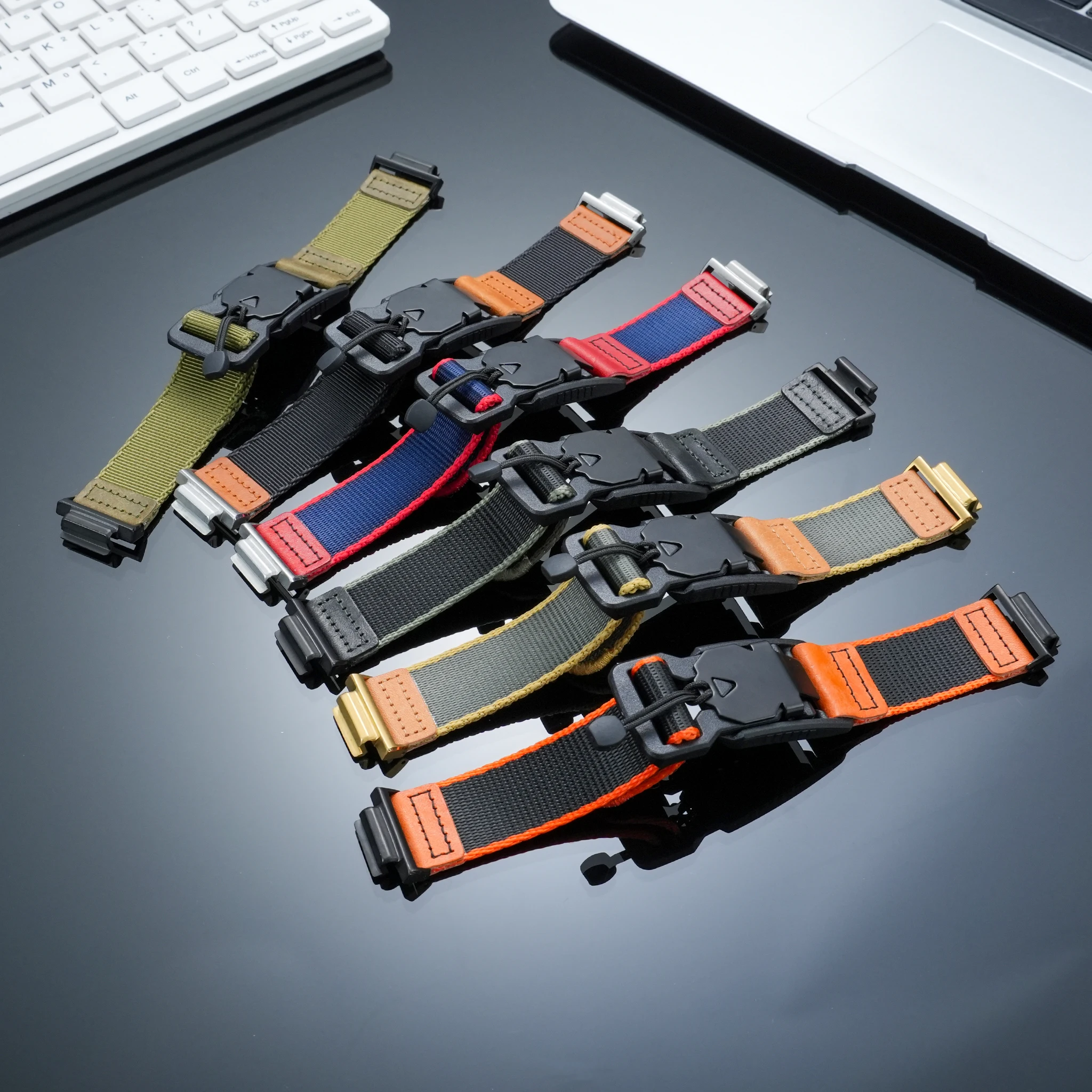 Nylon Watch band For Casio Small Square Watch DW5600 GW-M5610 GW-B5600 GW5000 G-5600 Modified Canvas strap Magnetic buckle 16mm