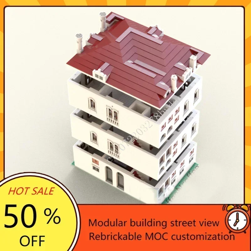 4978 pièces Ca' Vendramin Calergi modulaire MOC modèle de vue de rue créatif Puzzles personnalisés Architecture bricolage modèle éducatif jouets cadeaux