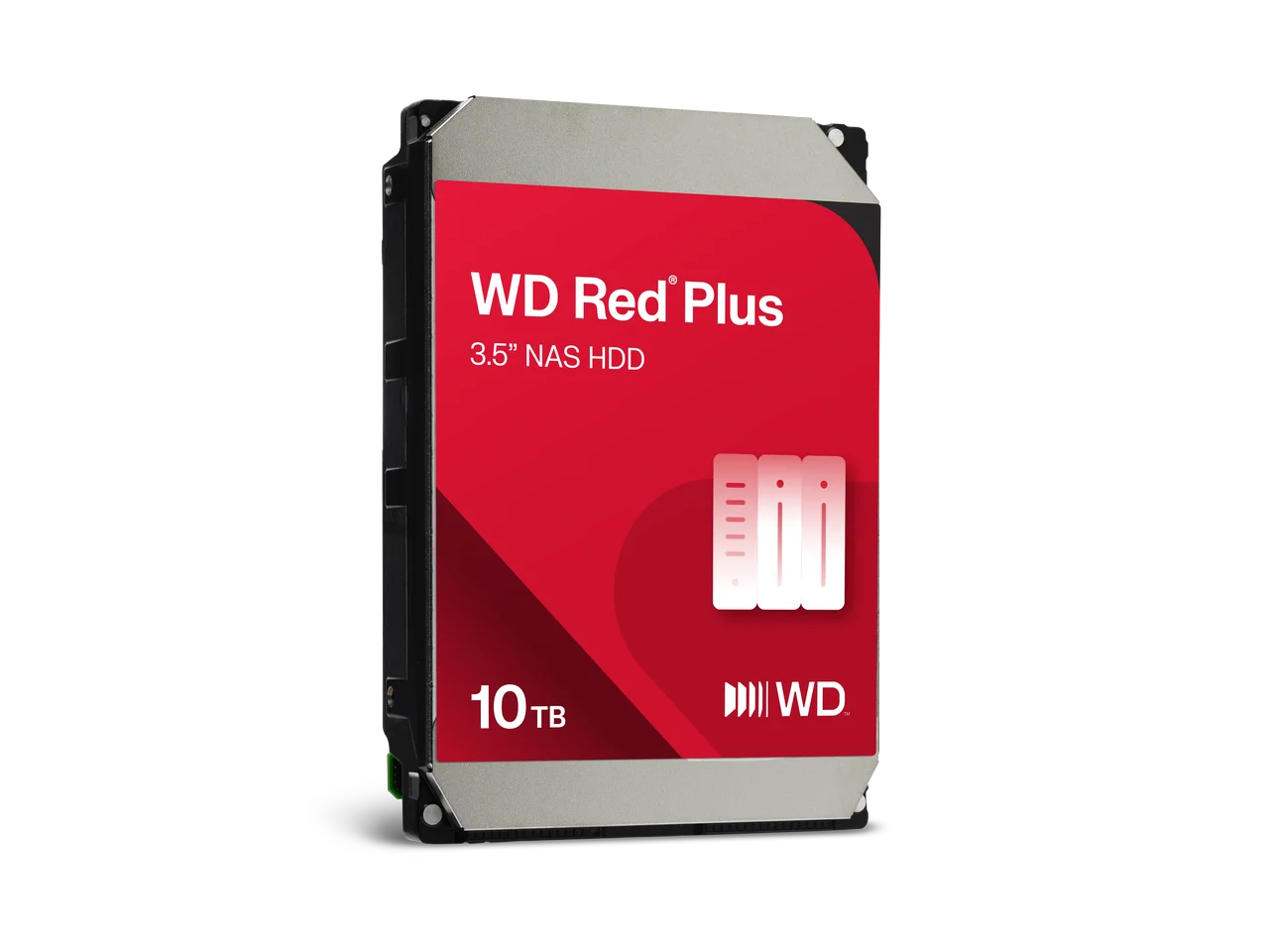 WD Red Plus 10TB NAS Hard Disk Drive - 7200 RPM Class SATA 6Gb/s, CMR, 512MB Cache, 3.5 Inch - WD100EFGX