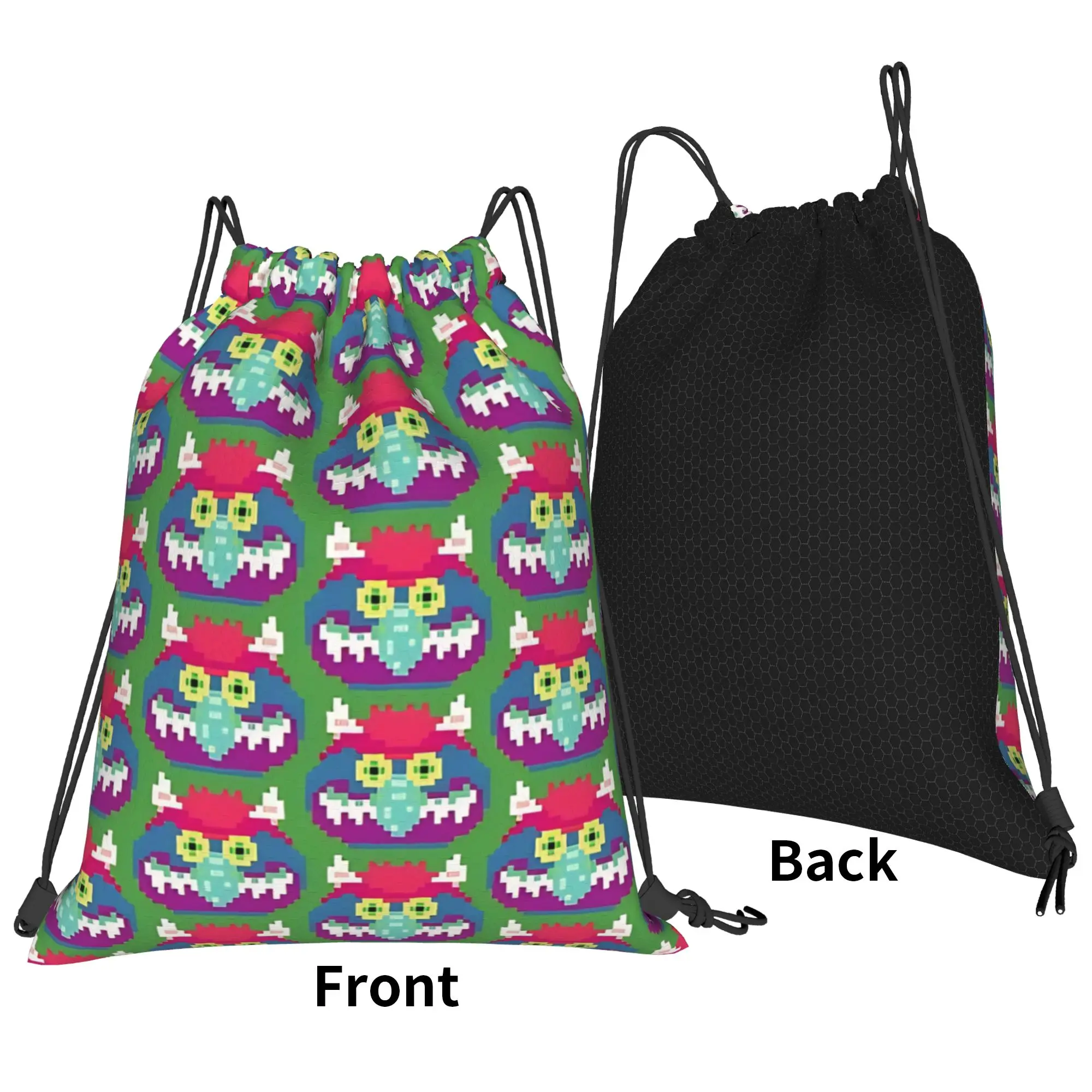 My Pet Monster Nostalgic Monster Portable Hiking Riding Gym Drawstring Storage Sporty Backpacks