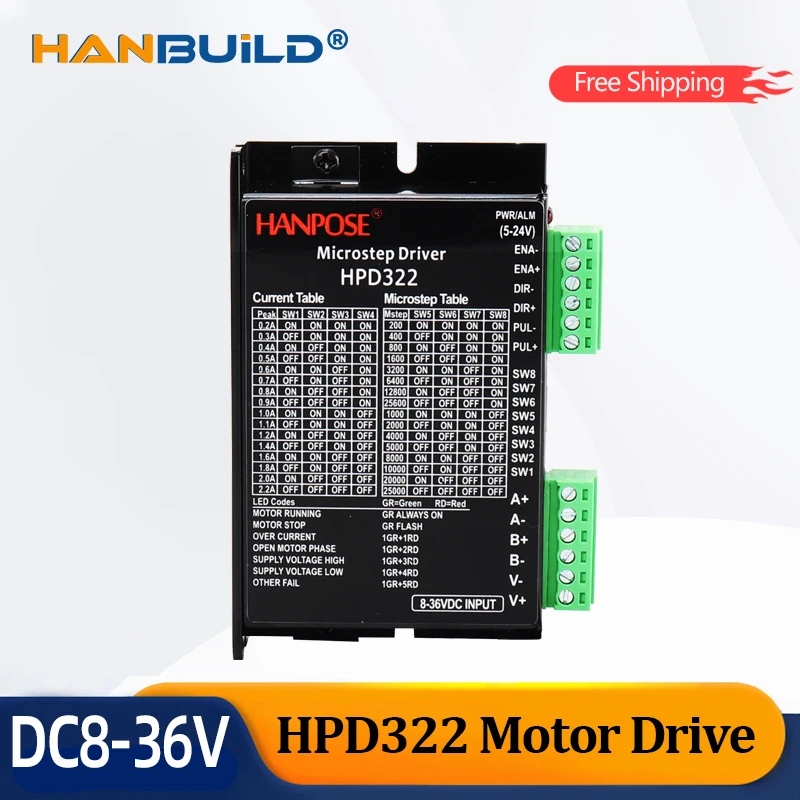 Powerful Stepper Motor Driver For NEMA17 NEMA23 HPD970 Motor Drive 20-90VDC  CNC Router Controller For 3D Printer