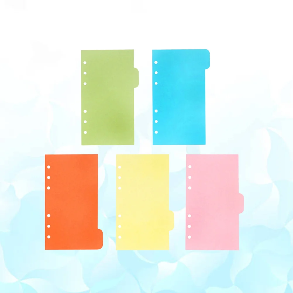 Schede insertibili della pagina indice colorata A5 per la carta dell'organizzazione del notebook raccoglitore impedisce la flessione delle etichette classificate