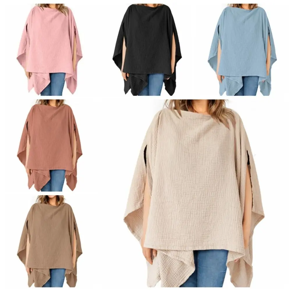 

Solid Color Maternal Nursing Covers 2 in 1 Soft Feeding Clothes Breathable Anti-Exposure Breastfeeding Blanket Outdoor
