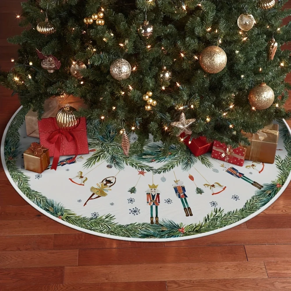 VIKAMA Nussknacker-Soldat-bedrucktes Weihnachtsbaumkleid, langlebig, geeignet für Ferienhaus und Party-Dekoration