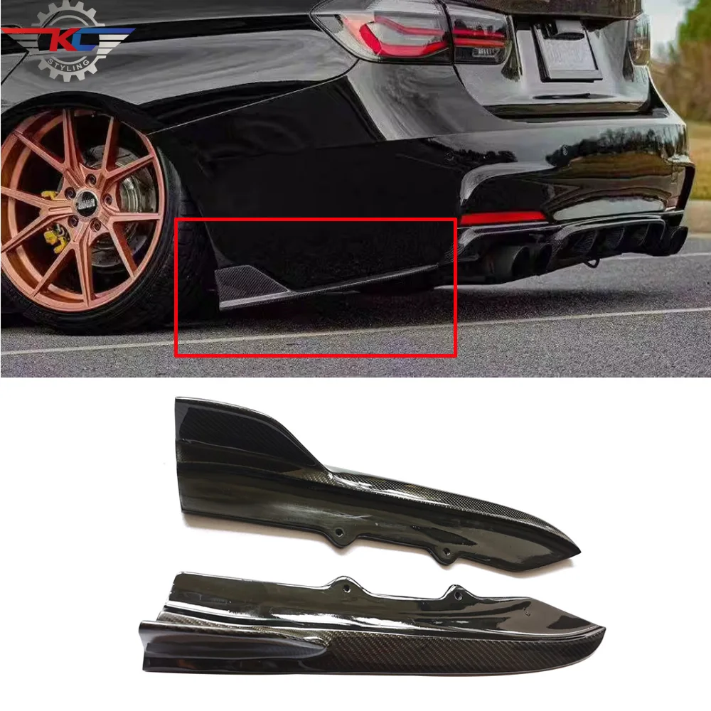 

For BMW 3 Series F30 Sport Version 2012-2019 Real Carbon Fiber Rear Bumper Splitter Corner Trim Cover