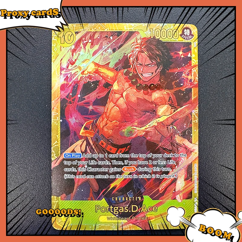 

ONE PIECE FOIL Proxy Cards Entertainment Games OPCG Portgas. D. Ace Monkey.D.Luffy Nami Eustass caotain kid Collection Toy Gift