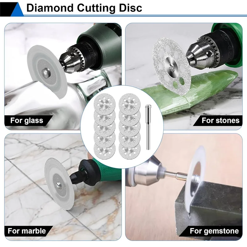 

-A95Z 45Pcs Cutting Wheel Kit For Rotary Tools,Diamond Cutting Discs,HSS Circular Saw, Fiberglass Cut-Off Wheel