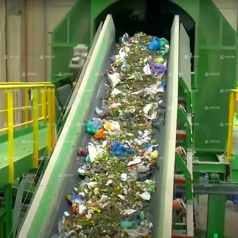 

Solid Waste Treatment Equipment Crusher Conveyor Sorter MSW Sorting Plant With Motor Gear Bearing