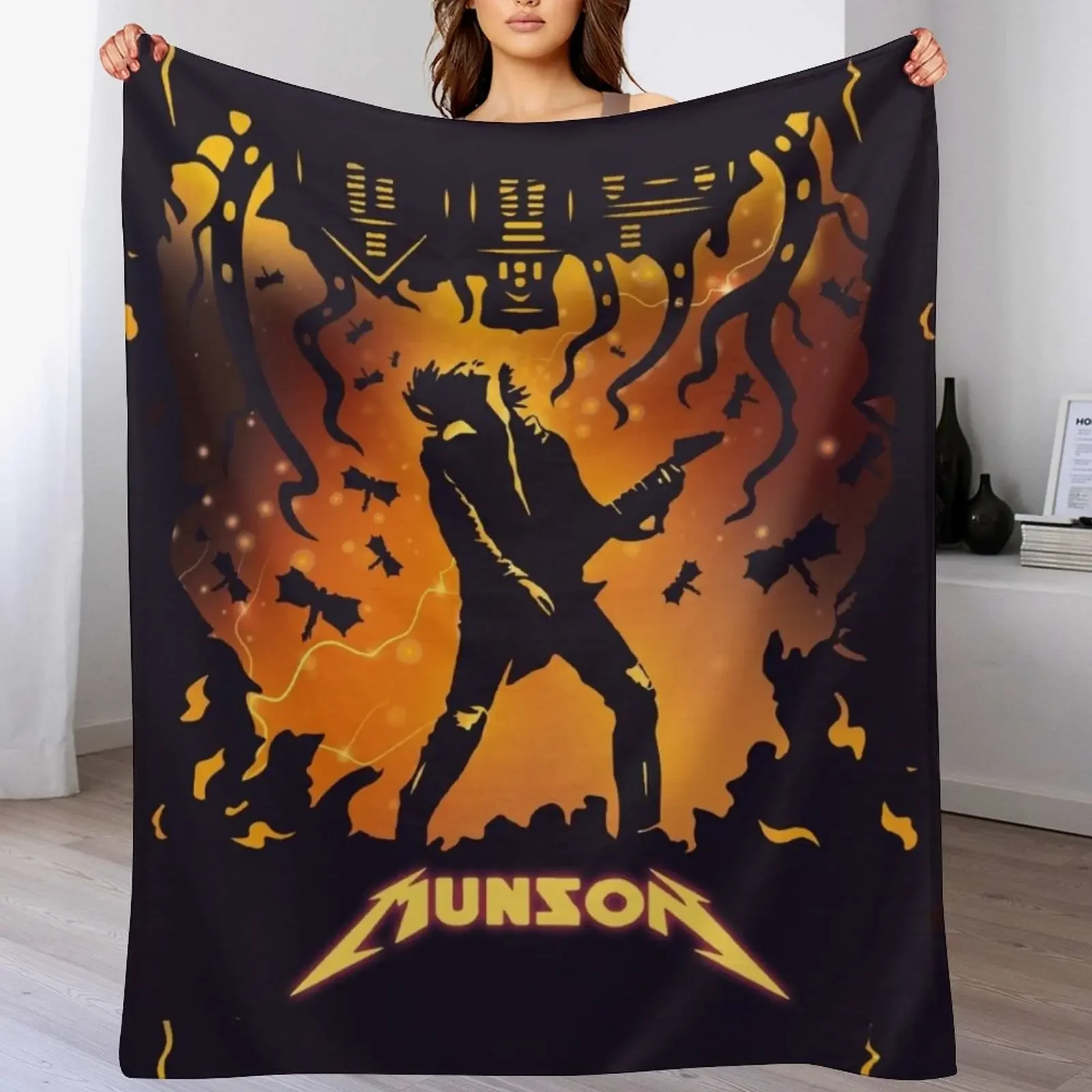 Eddie Munson Throw Blanket Extra Large Throw Bed for winter manga Blankets