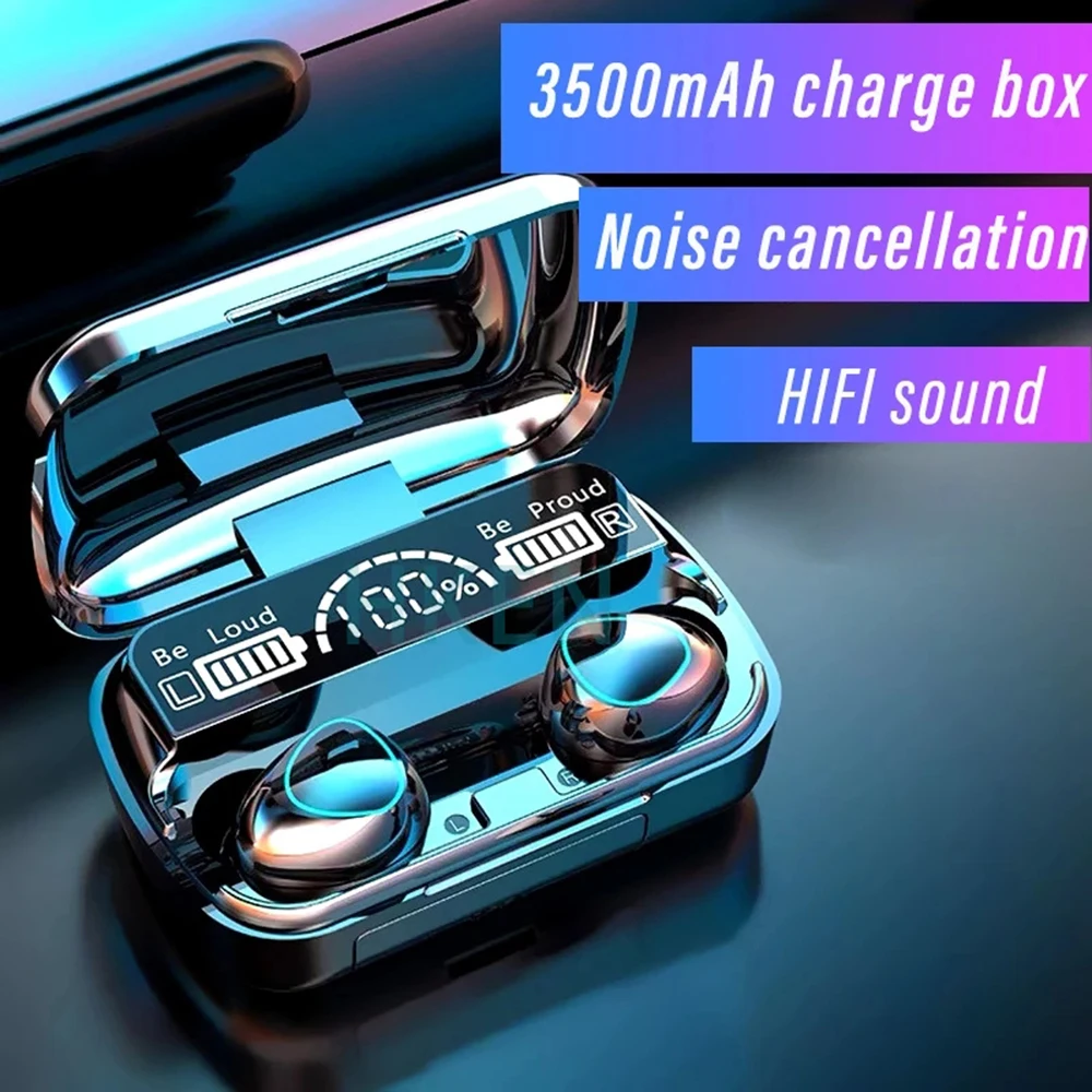 

M10 TWS Bluetooth Earphones With Mic Charging Box Wireless Headphones Fone De Ouvido Stereo Sports Waterproof Headset Earbuds