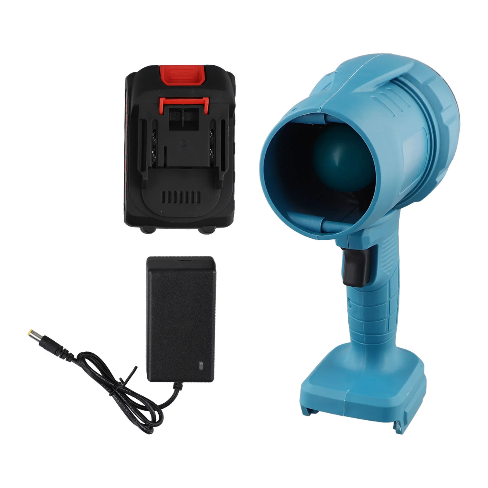 Camping Trip Cleaning Turbofan Blower Blue Lithium Battery Powered PVP Material Stepless Speed Control Lightweight Structure