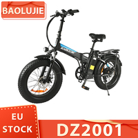 BAOLUJIE DZ2001 Folding Electric Bike 20*4.0 inch Fat Tire 48V 12Ah Battery 500W Motor 45km/h Max Speed 30-40km Range Disc Brake