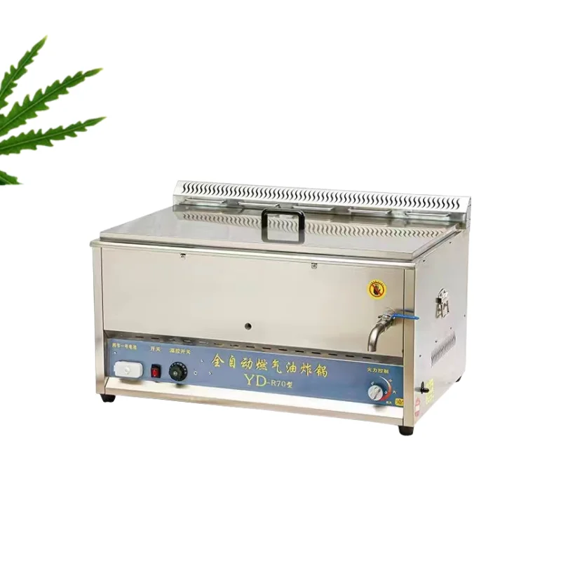 About Commercial Restaurant Gas Fryer with Temperature Regulator 70-Liter Industrial Fryer