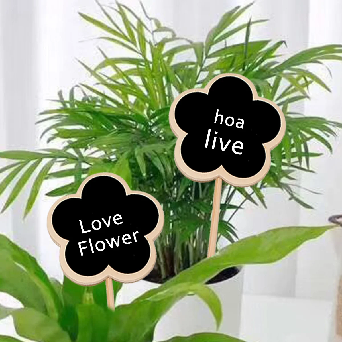

20Pcs Small Blackboard Insert Tags Premium Wood DIY Message Boards for Plants Flower Pots Price Labels Christmas Wedding Craft