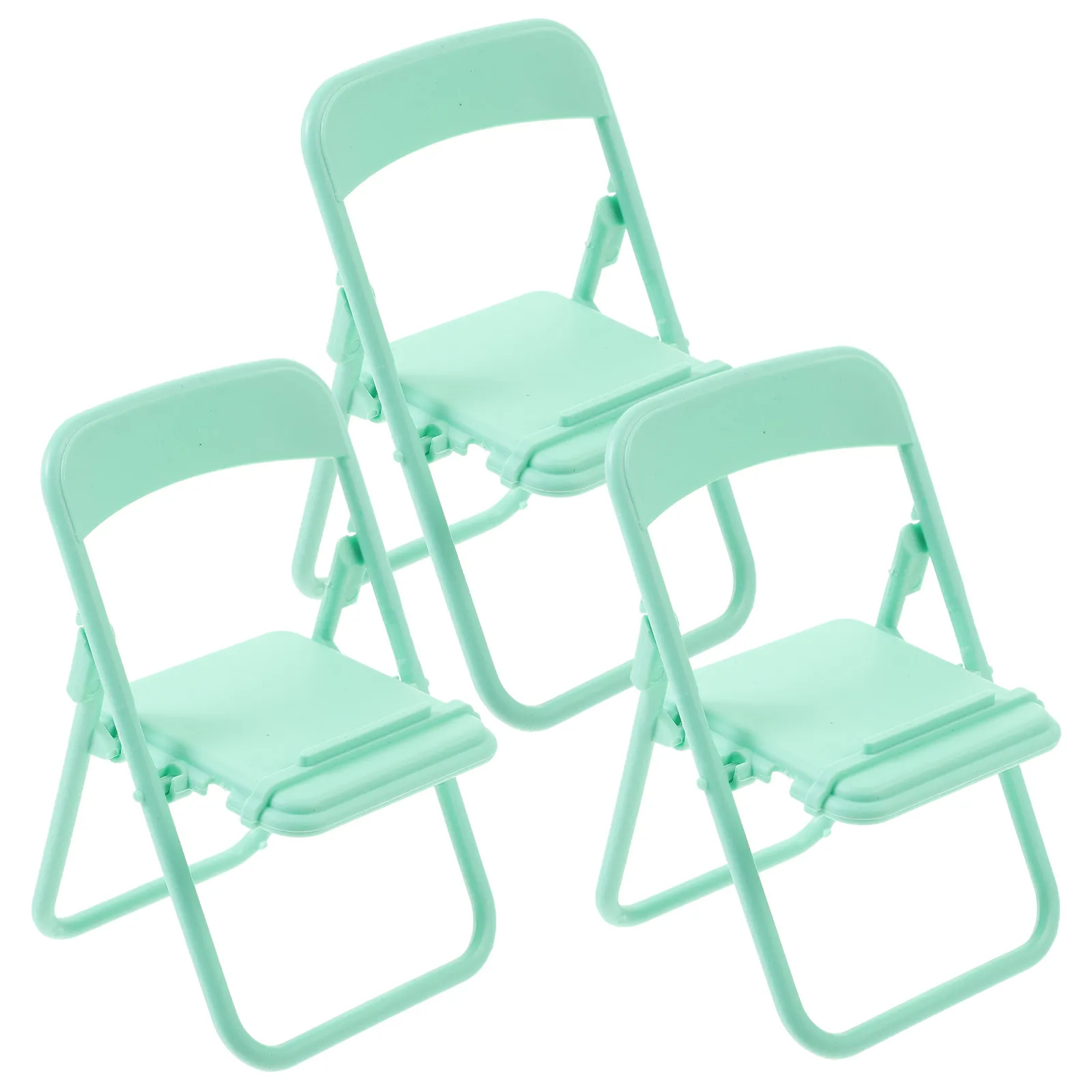 

3Pcs Lightweight Compact Miniature Folding Chair for Mini House Decor Kids Room Ornament Adorable Tiny Furniture Gift Idea