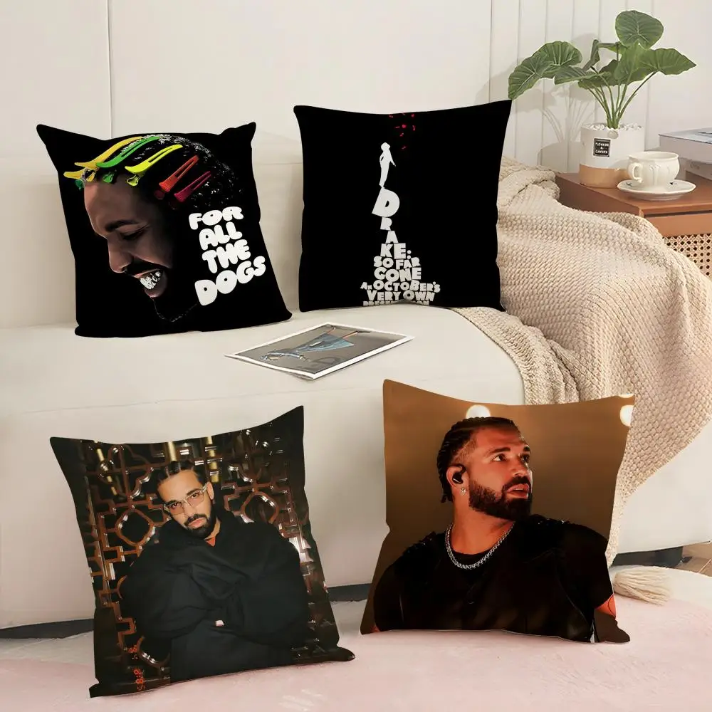 Drake Cushion Cover Breathable Linen Pillow Cover Skin-Friendly Home Decor Pillowcase with Hidden Zipper
