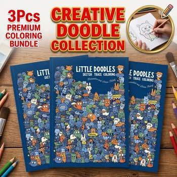 Little Doodles Coloring and Tracing Book 1