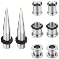 2/8PCS Stainless Steel Ear Gauges Plugs Tunnels Taper Stretching Kit Stretcher Expander Ear Piercing Jewelry Size 3/4/5/6/8/10mm