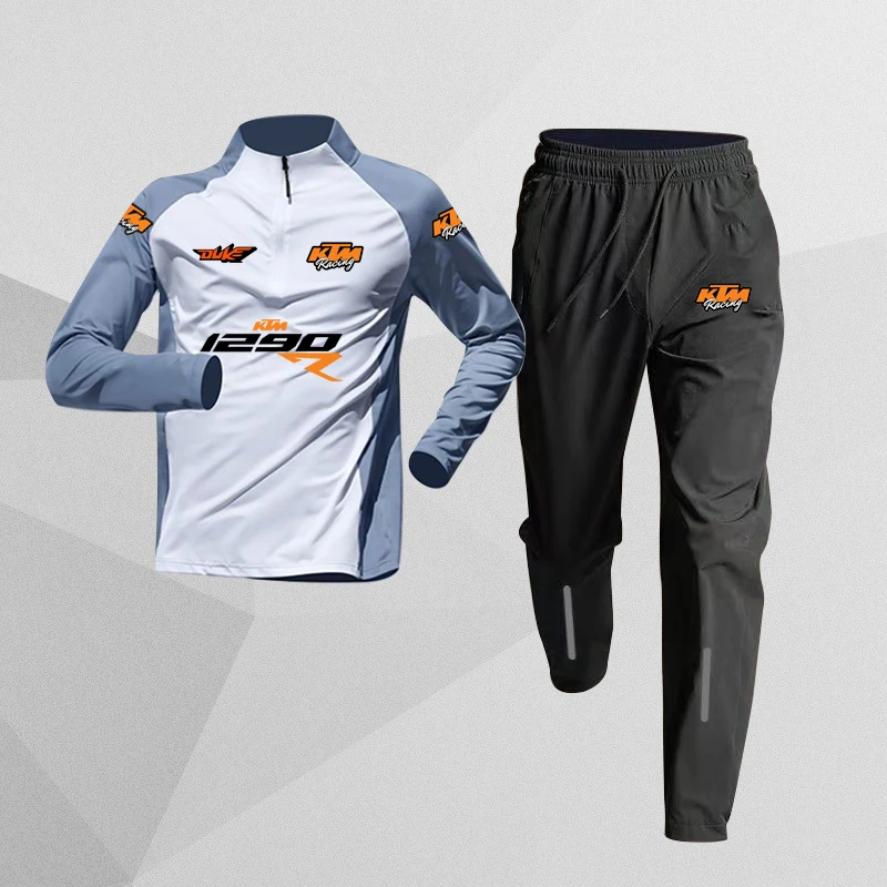 2024 Men\'s and Women\'s Spring and Autumn Close fitting KTM Fashion Sports Comfortable Bicycle Motorcycle Riding KTM Sports Set