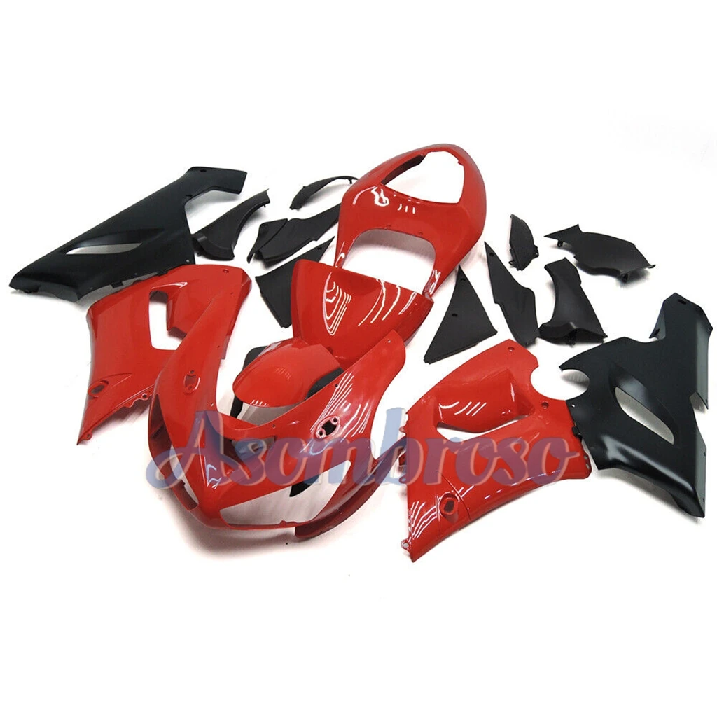 Great Quality Plastic Sport Universal Bikes Fairing kit For NINJA ZX-6R 2005 2006 ZX6R  ZX636 05 06 ZX 6R Gloss Red Bodywork