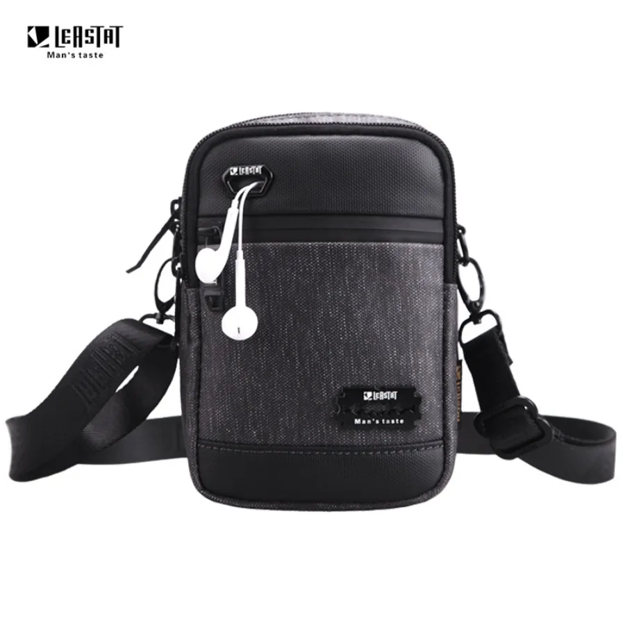 

【New style】LEASTAT men's shoulder bag new fashionable casual multi-function -body bag dual-purpose waist bag mobile phone bag