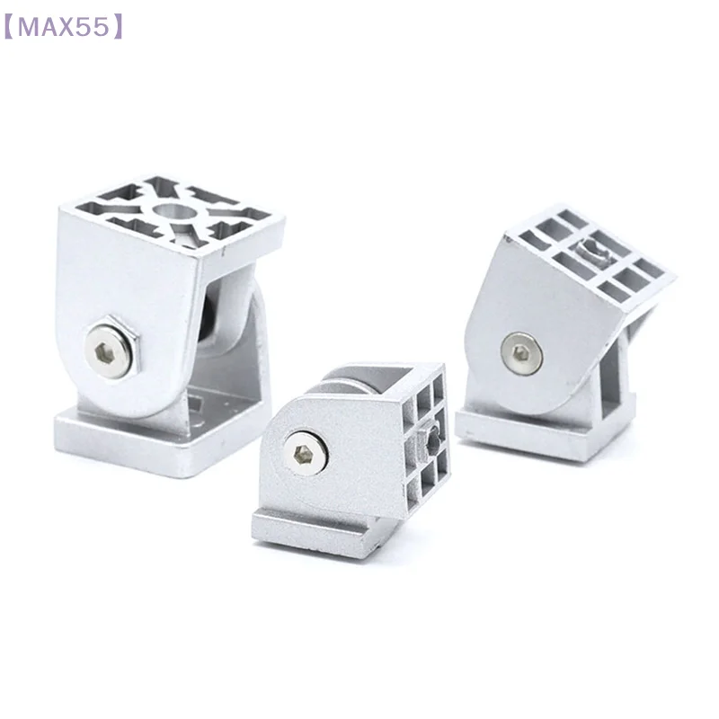 

【MAX-55】1PCS 2020/3030/4040 Zinc Alloy/Aluminum Profile Living Hinge Fittings Right Angle Flexible Pivot Joint Connector