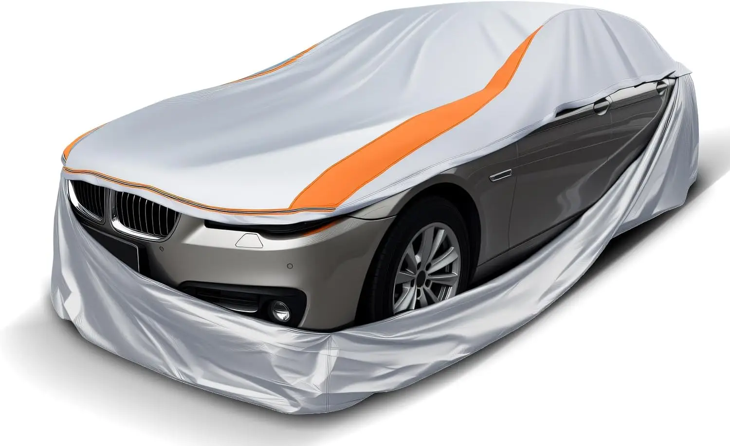 

Universal Full Enclosed Waterproof Car Cover for Sedans/Coupes 177-191 Inches - All Weather Protection