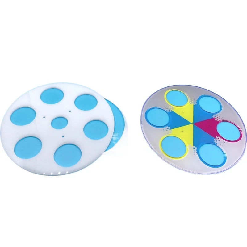 Coin Operated Game Machine Parts 6 Hole Turntable Acrylic Color Plate Gear Disc Crescent Moon Coin Operated Games