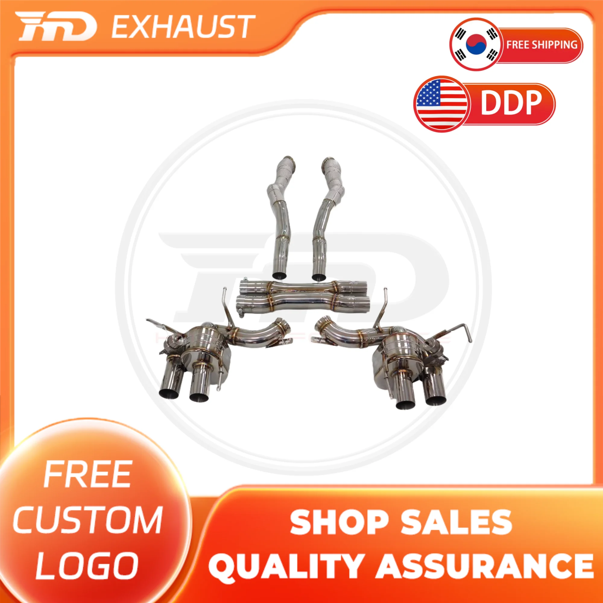 

HMD Hot sale Titanium Alloy Exhaust System Performance full Catback exhaust for Ferrari 812 With Valves and downpipe