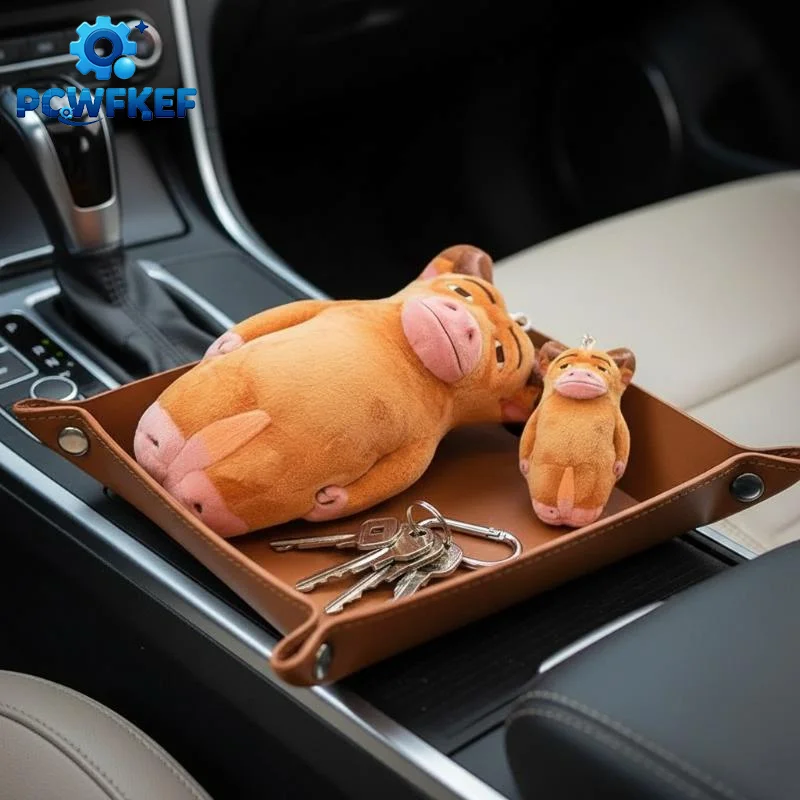 [W]1Pcs Sound Keychain NIU LAI Cow Comes An Abstract Plush Toy Voice Accessory Cow Mother Schoolbag Pendant Friend Birthday Gif