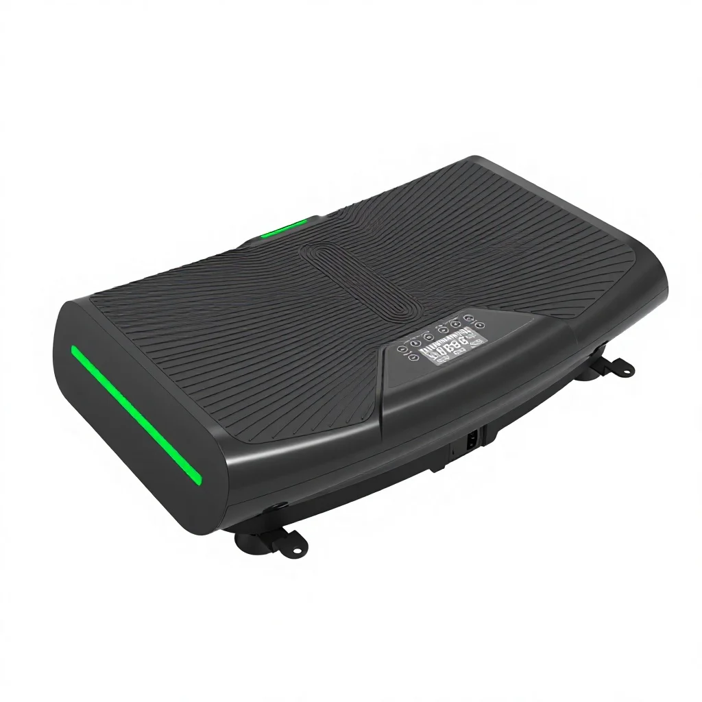 4D Electromagnetic ABS Vertical Portable Home Use Vibration Plate for Fitness & Massage with LED Light