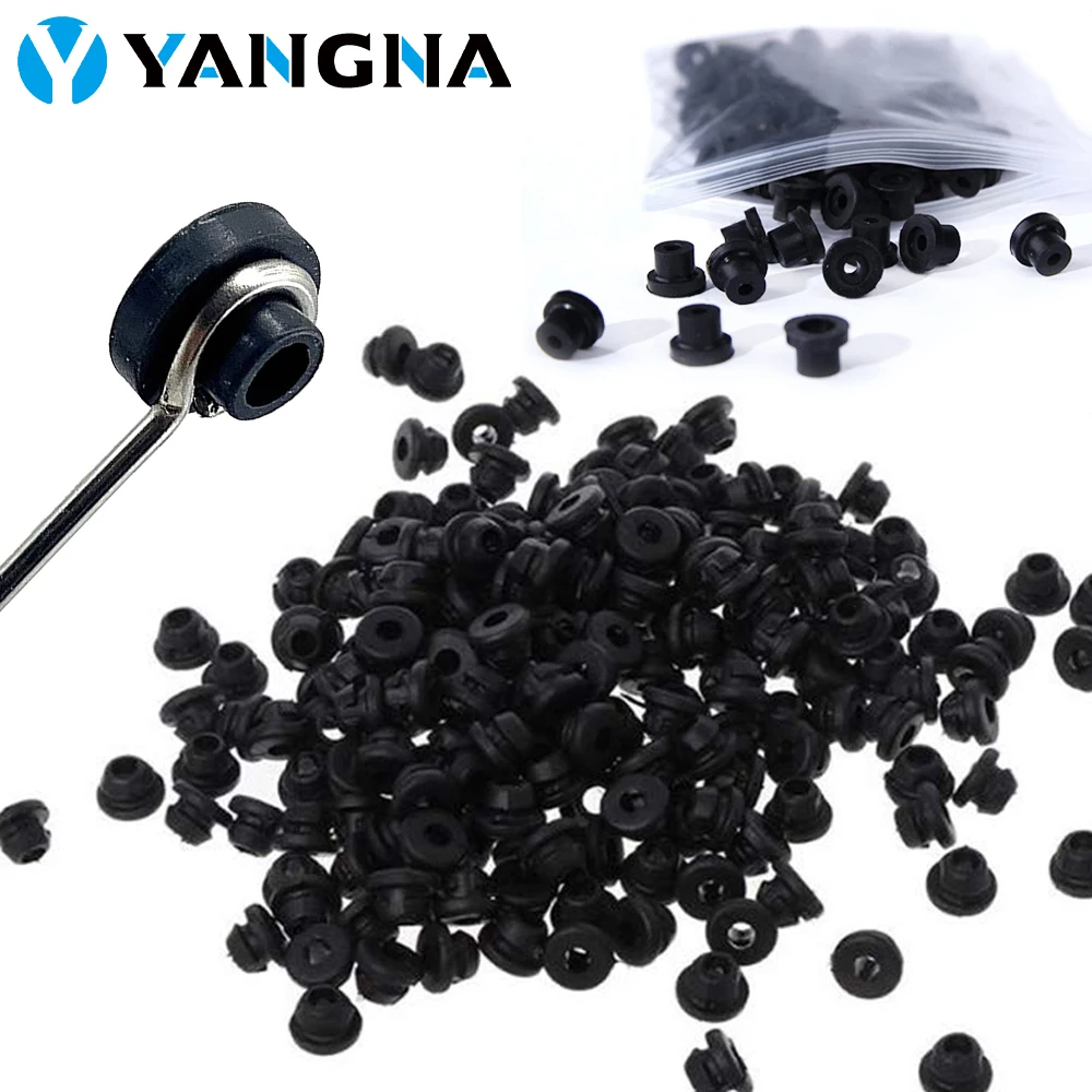 Yangna 100pcs Tattoo Rubber Grommets Soft Silicone Tattoo Needle Nipple Coil Machine Gun Needles Armature Bar Tattoo Accessories