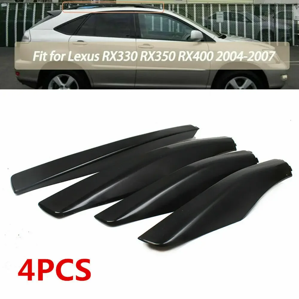 4Pcs New L&R Roof Rack Rail End Cover For Lexus RX330 RX350 2004 2005 2006 2007