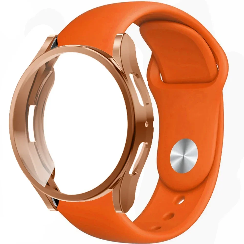 Watch Case+Strap for Samsung Galaxy Watch 4/5/6 40mm 44mm Replacement Silicone Wristband Bracelet galaxy watch 6 5 4 44mm 40mm