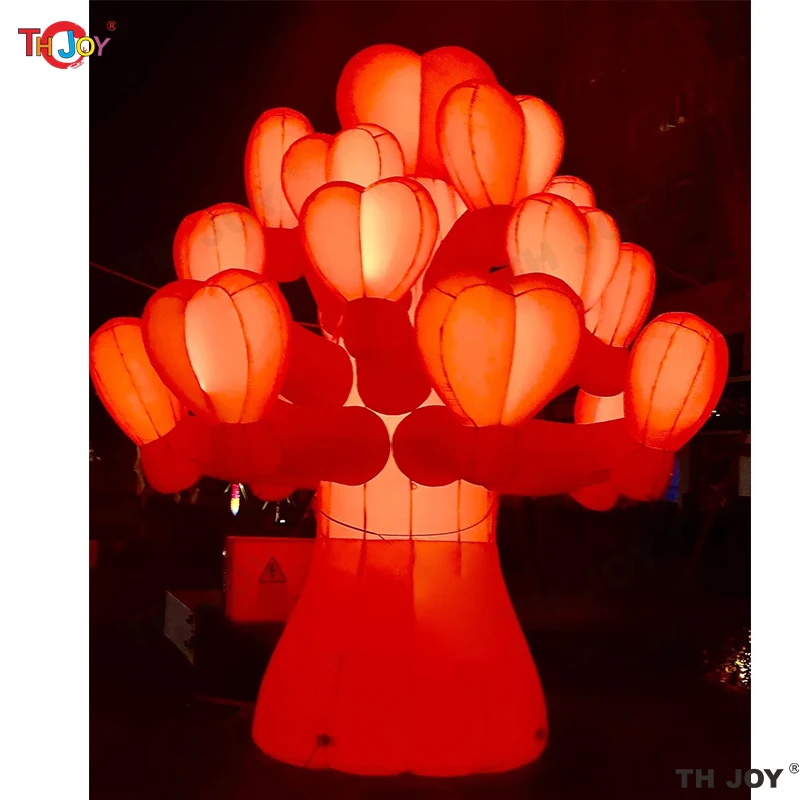 Árbol inflable Make-A-Wish de 4 m de altura para la decoración del día de San Valentín y del centro comercial
