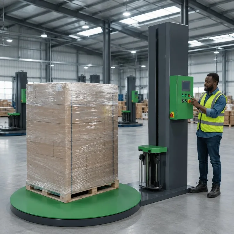 Stretch Wrapping Machine for Warehouse Packing Safe Operation Guard Customized Reliable Durable Industrial