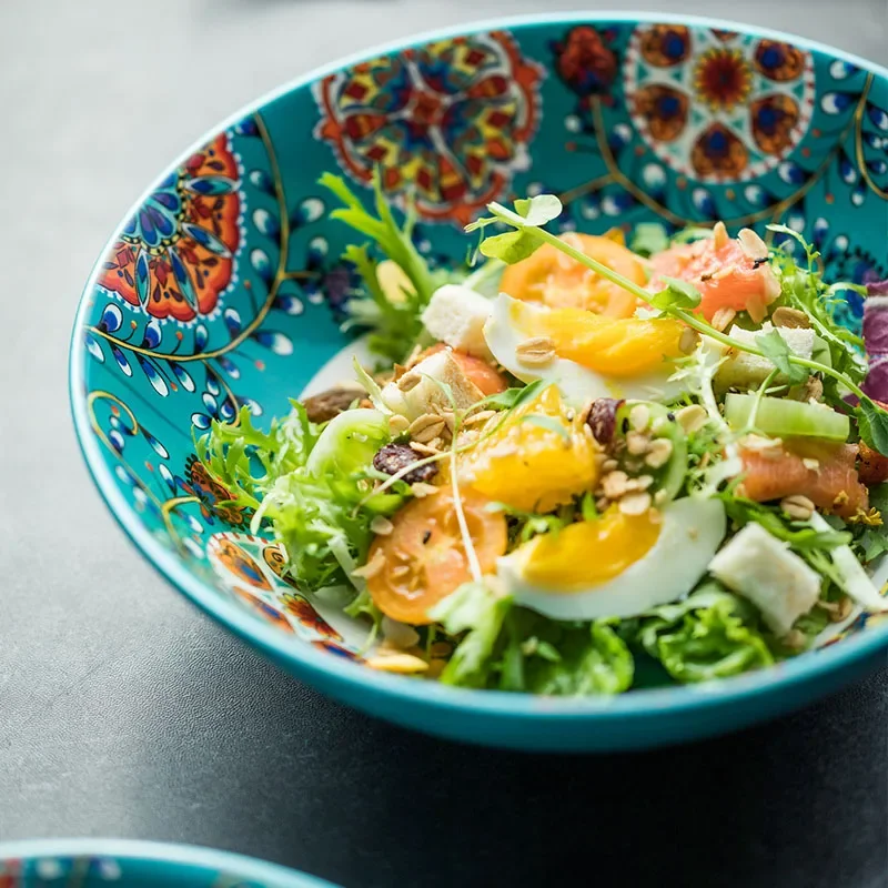 Export ceramic tableware hand-painted noodle bone soup porcelain deep Salad household microwave
