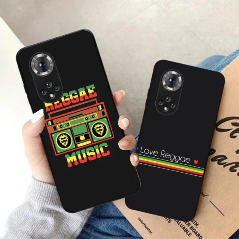 Reggae Music Mobile Phone Case for Honor 70 50 20 7S X9 X8 X7 Magic 4 3 Pro Black Soft Phone Cover Funda