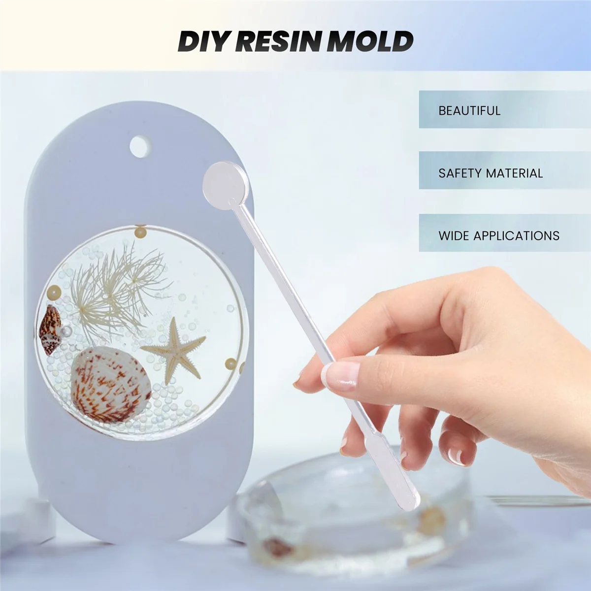 AOA-148 قطعة من أدوات صنع المجوهرات المصنوعة من مادة الراتنج، قالب صب السيليكون للمبتدئين مع قوالب، مجموعات الراتنج ومجموعة أدوات #4