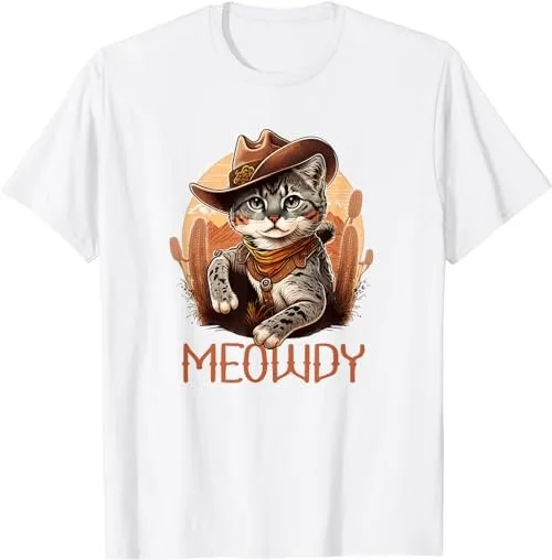 Meowdy Cat Funny Howdy Meme Western Cowboy Kitten 1 T Shirt Sweat 35983