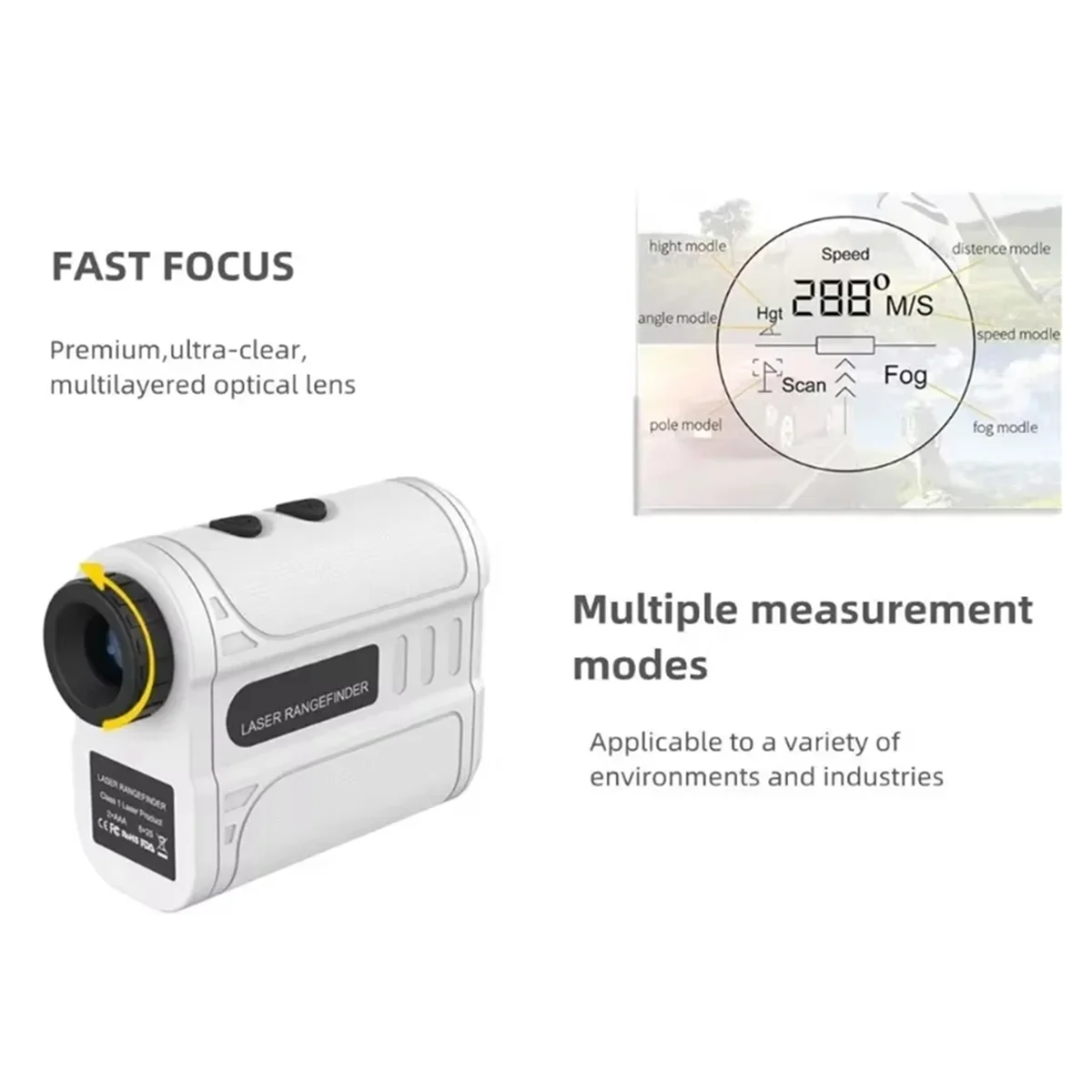 【~ New A88T】Golf Laser Rangefinder Outdoor 500M Telescope with Flag-Lock Slope Pin Distance Meter for Golfing Hunting Monocular
