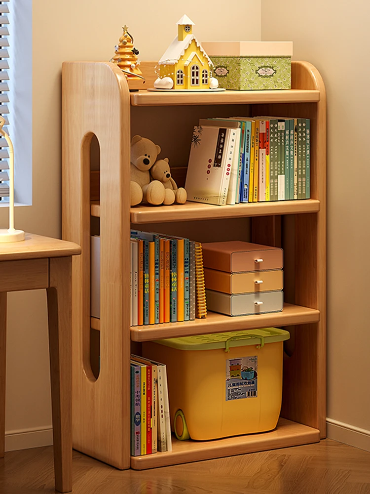 

Solid wood children's bookshelf shelf floor-to-ceiling low cabinet corner storage locker simple student does not take up