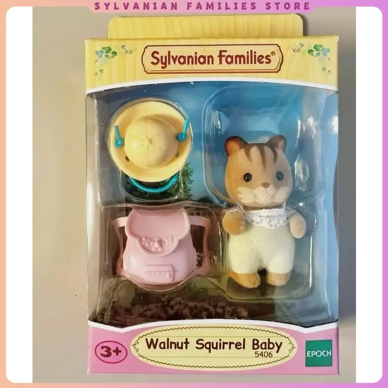 Originele Sylvanische Families Sleutelhanger Kleding Sorpresa Meubels Chihuahua Figuren Houes Accesorios Familie Speelgoed Baby Eekhoorn Hoed