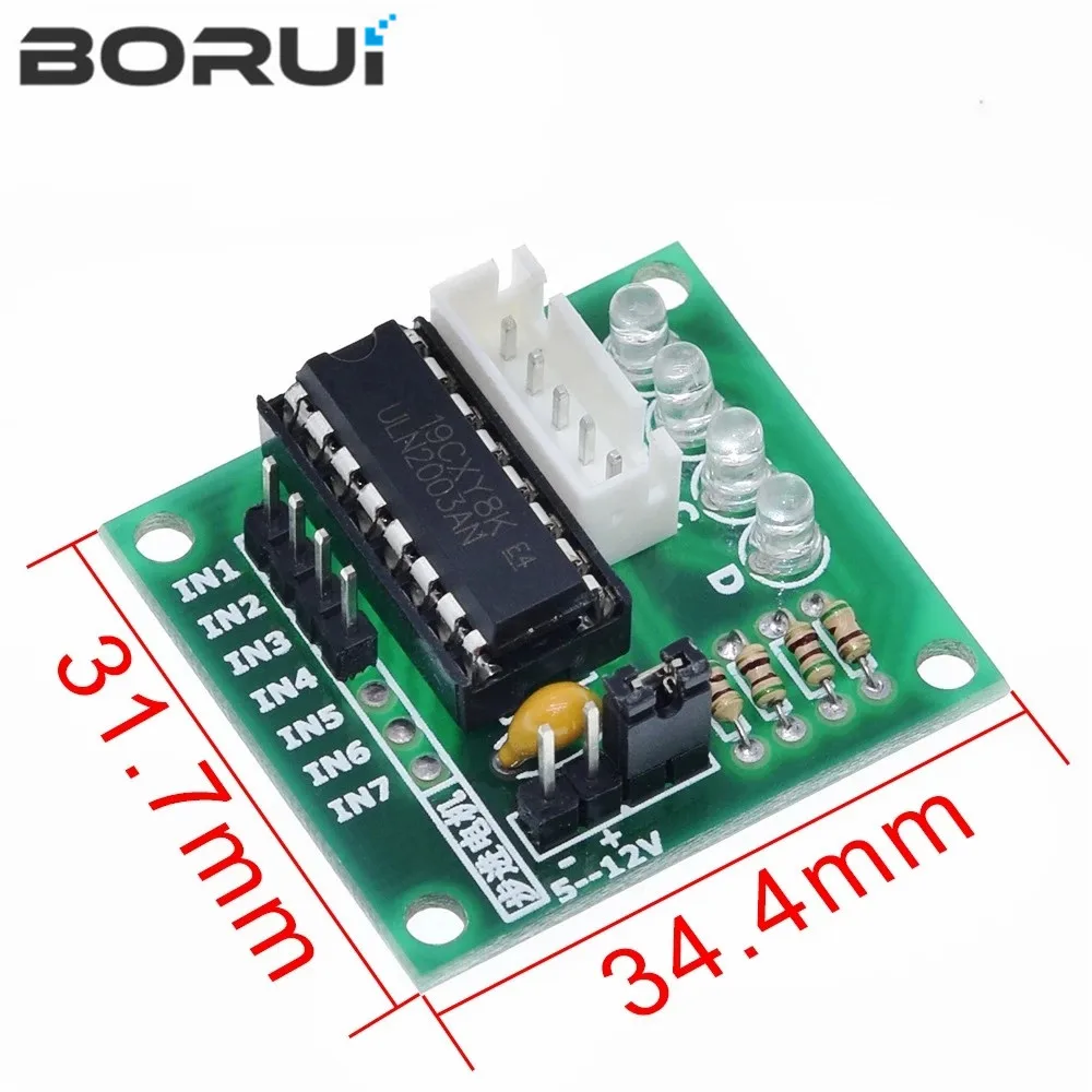 1 partii 28BYJ-48-5V 4 fazowy silnik krokowy + płyta sterownicza ULN2003 dla Arduino 1 x silnik krokowy + 1x ULN2003 płyta sterownicza