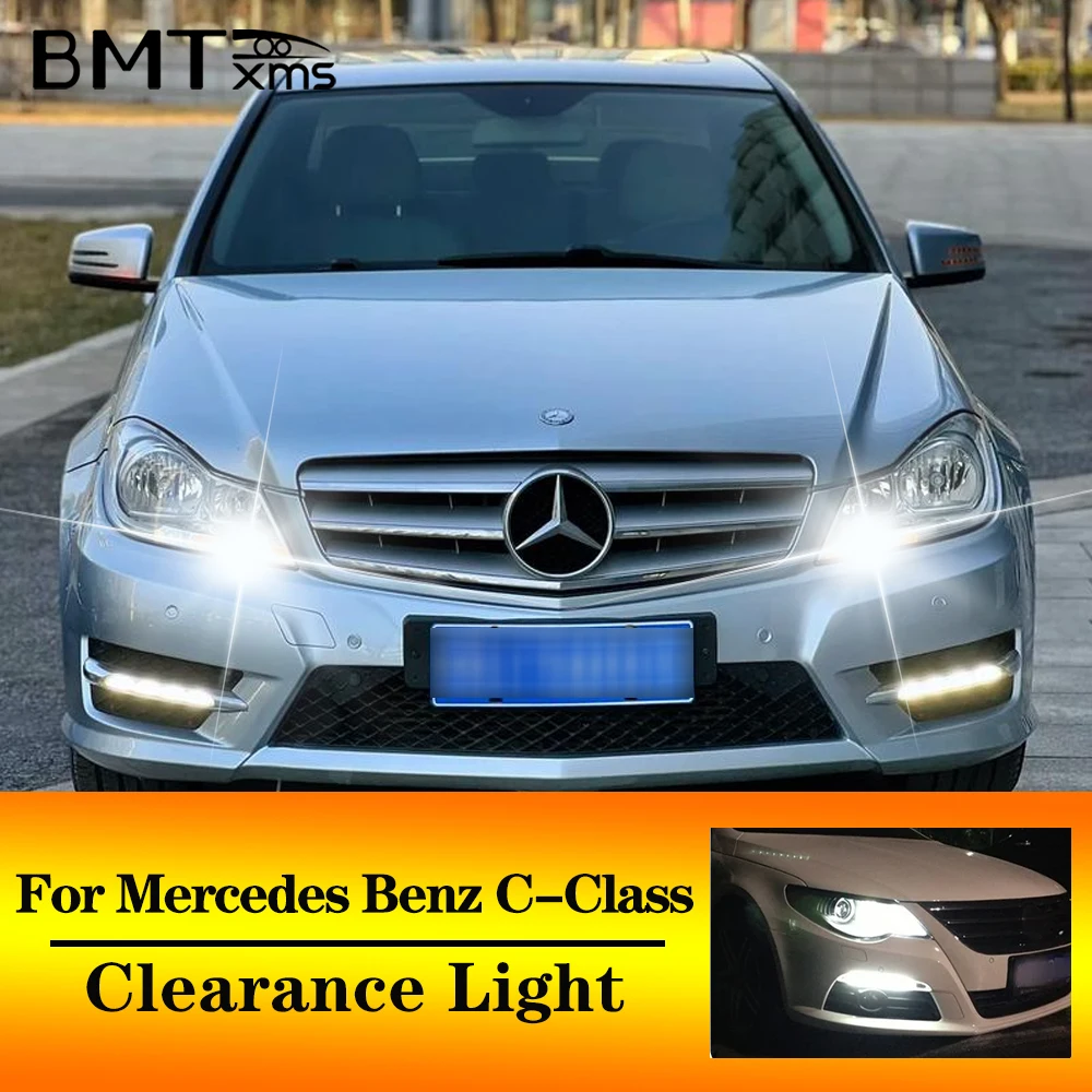 

BMTxms 2 шт. T10 W5W 168 194 Светодиодные габаритные огни для автомобиля, лампа для номерного знака Canbus для Mercedes Benz C-Class W203 W204 C63 C200 C180